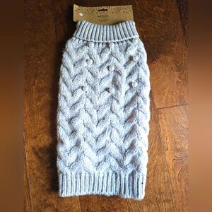 Medium size Dog Cozy Gray Knit Sweater